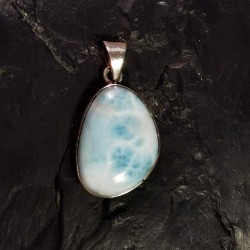 Larimar - pendentif monté en argent 5 - chakra turquoise